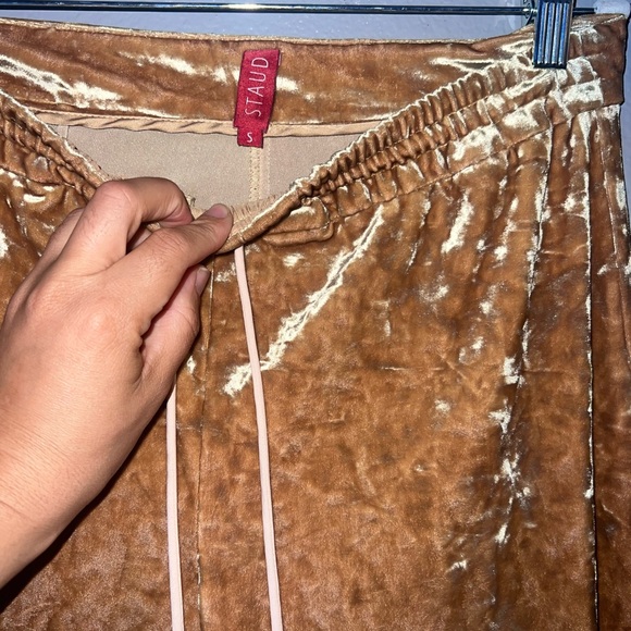 Staud velvet yellow pants size S - Picture 3 of 3